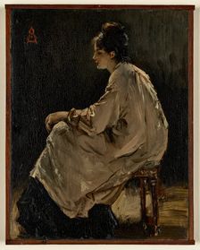 Seated Girl, 1872. Creator: Alfred Stevens