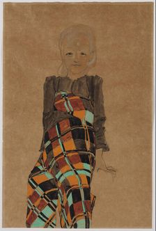 Seated Girl , 1910. Creator: Schiele, Egon (1890-1918)