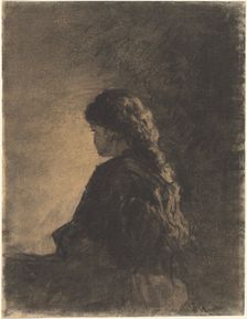 Seated Girl, c. 1875. Creator: William Morris Hunt