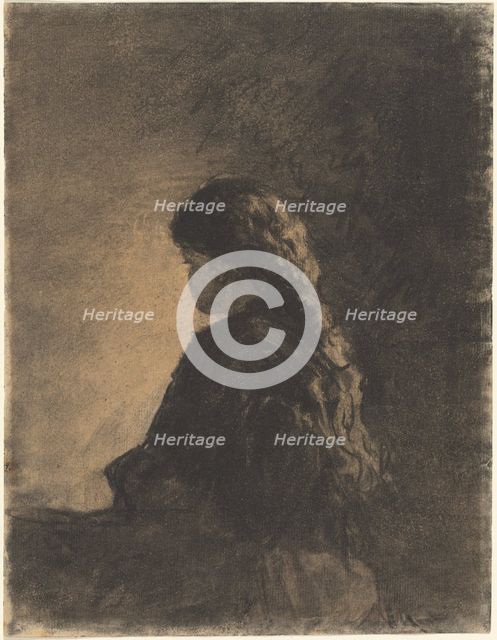 Seated Girl, c. 1875. Creator: William Morris Hunt.