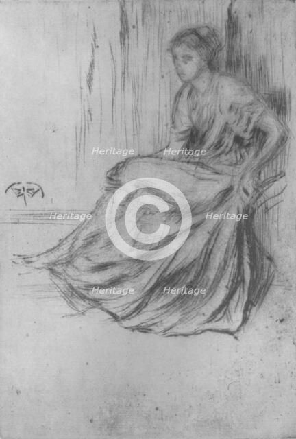 'Seated Girl', c1869, (1904). Artist: James Abbott McNeill Whistler.