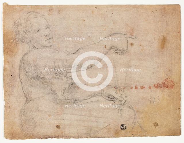Seated Girl, n.d. Creator: Domenico Fiasella.