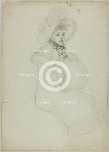 Seated Girl with Muff, n.d. Creator: Catherine Greenaway.