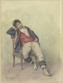 Seated Italian, 1896. Creator: Hermann Kruse