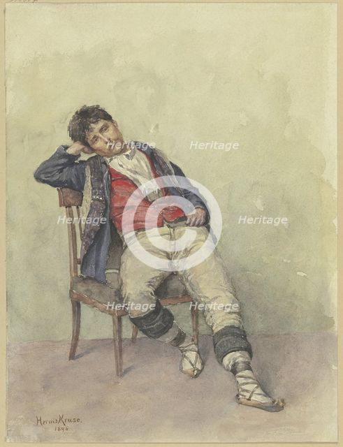Seated Italian, 1896. Creator: Hermann Kruse.
