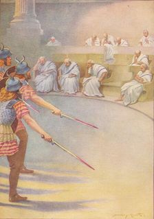 Seated in chairs of ivory, sat a number of strange, venerable old men c1912 (1912). Artist: Ernest Dudley Heath