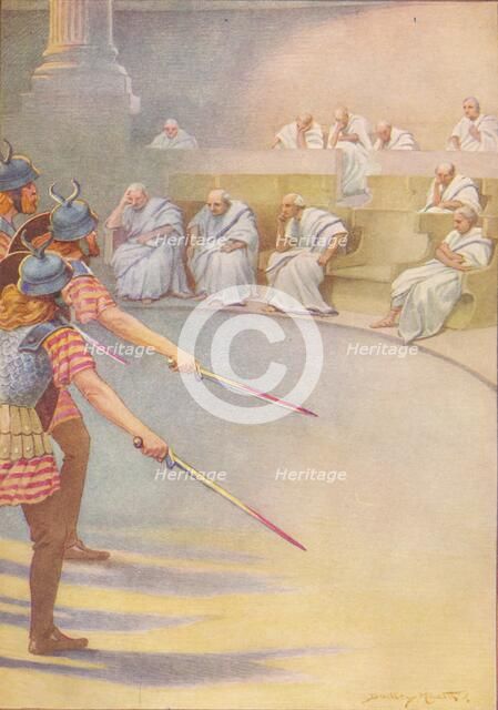 'Seated in chairs of ivory, sat a number of strange, venerable old men', c1912 (1912). Artist: Ernest Dudley Heath.