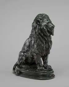 Seated Lion, model c. 1847, cast by 1873. Creator: Antoine-Louis Barye