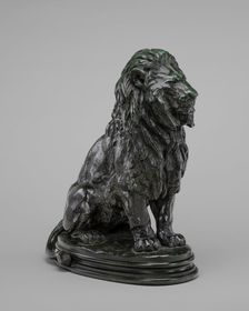 Seated Lion, model c. 1847, cast by 1873. Creator: Antoine-Louis Barye