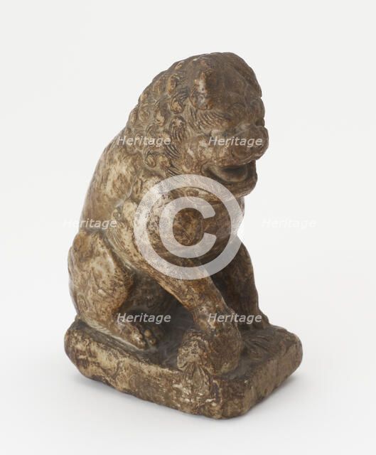 Seated lion, Ming dynasty or Qing dynasty, 1368-1911. Creator: Unknown.