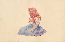 Seated Little Girl, after 1900. Creator: Gustav Mally