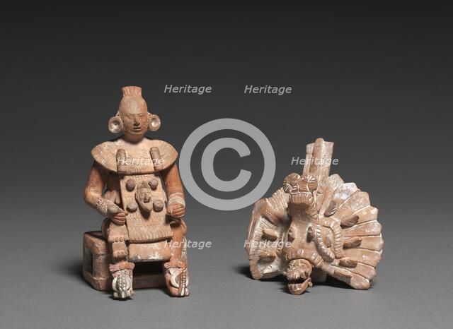 Seated Lord with Removable Headdress, 600-800. Creator: Unknown.