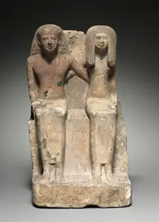 Seated Pair Statue, c. 1479-1425 BC. Creator: Unknown