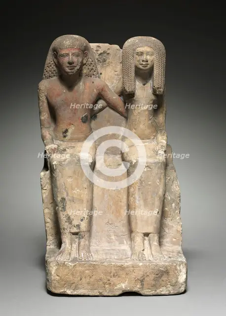 Seated Pair Statue, c. 1479-1425 BC. Creator: Unknown.