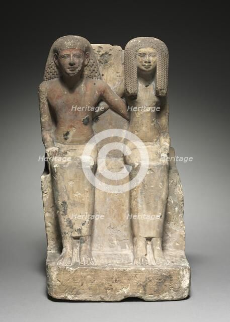 Seated Pair Statue, c. 1479-1425 BC. Creator: Unknown.
