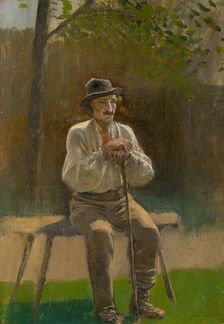 Seated Peasant, 1875-1880. Creator: Ladislav Mednyanszky