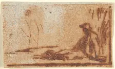 Seated Peasant, 1830-75. Creator: Jean Francois Millet