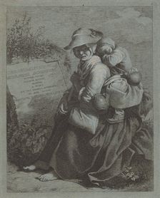 Seated Peasant Woman with Sleeping Child, 1758/1759. Creator: Francesco Londonio
