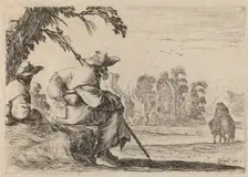 Seated Pilgrims, 1642. Creator: Stefano della Bella