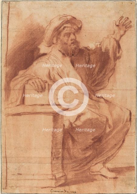 Seated Prophet. Creator: Guercino.