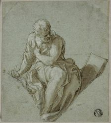 Seated Prophet or Evangelist Writing, n.d. Creator: Giuseppe Porta