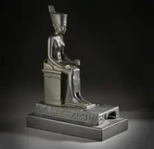 Seated Statuette of the Goddess Neith, 711-323 B.C.. Creator: Unknown
