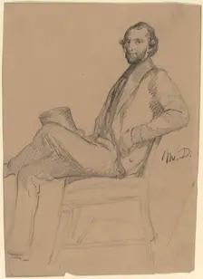 Seated Study of M.D.. Creator: Eastman Johnson