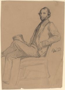 Seated Study of M.D.. Creator: Eastman Johnson