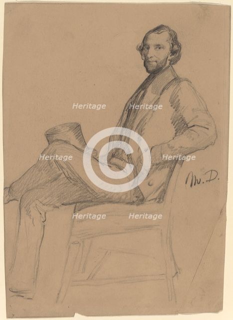 Seated Study of M.D.. Creator: Eastman Johnson.