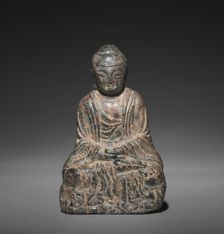 Seated Sakyamuni Buddha, 500s-600s. Creator: Unknown