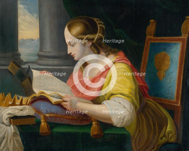 Seated Saint Catherine Studying, 1770-1800. Creator: Unknown.