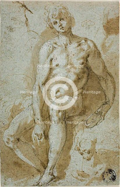 Seated Saint John the Baptist, c. 1600. Creator: Unknown.