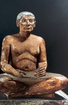 Seated scribe, Ancient Egyptian, 5th Dynasty, 2498-2345 BC