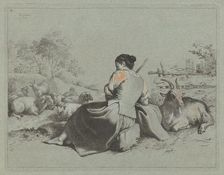 Seated Shepherdess, 1762. Creator: Francesco Londonio