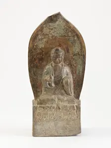 Seated Shijia Buddha (Shakyamuni), Period of Division or modern, Dated 549 CE, or poss.modern. Creator: Unknown