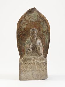 Seated Shijia Buddha (Shakyamuni), Period of Division or modern, Dated 549 CE, or poss.modern. Creator: Unknown