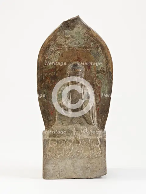 Seated Shijia Buddha (Shakyamuni), Period of Division or modern, Dated 549 CE, or poss.modern. Creator: Unknown.