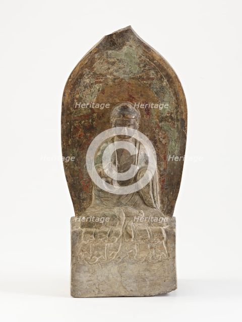 Seated Shijia Buddha (Shakyamuni), Period of Division or modern, Dated 549 CE, or poss.modern. Creator: Unknown.
