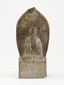 Seated Shijia Buddha (Shakyamuni), Period of Division or modern, Dated 549 CE, or poss.modern. Creator: Unknown