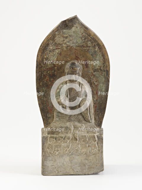 Seated Shijia Buddha (Shakyamuni), Period of Division or modern, Dated 549 CE, or poss.modern. Creator: Unknown.