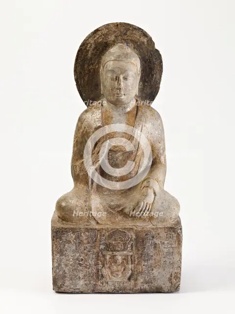 Seated Shijia Buddha (Shakyamuni), Sui dynasty, Dated 582 CE. Creator: Unknown.