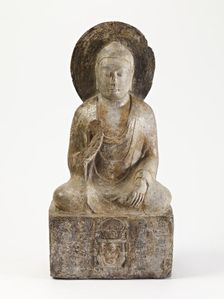 Seated Shijia Buddha (Shakyamuni), Sui dynasty, Dated 582 CE. Creator: Unknown