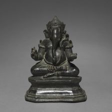 Seated Two-armed Ganesa, late 12th-early 13th Century. Creator: Unknown