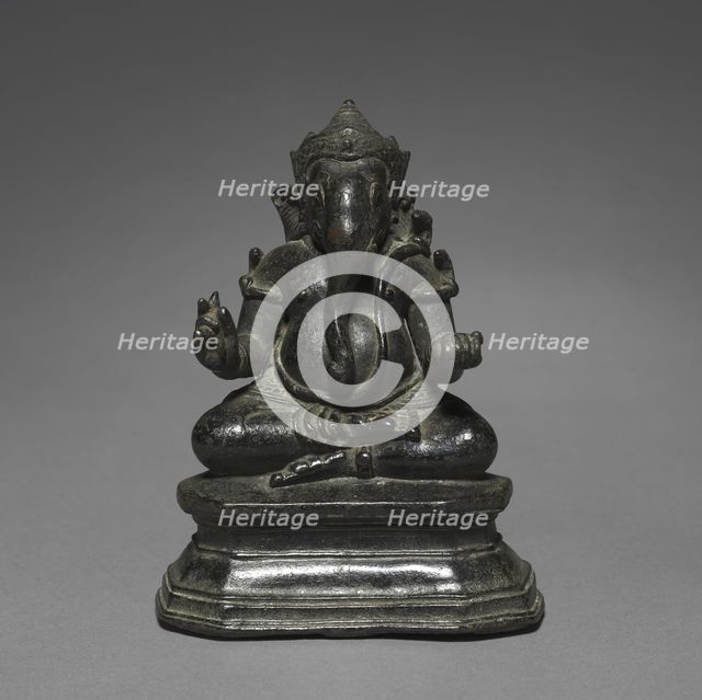 Seated Two-armed Ganesa, late 12th-early 13th Century. Creator: Unknown.