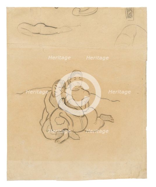 Seated Tahitian Women (related to the painting Nafea faa ipoipo [When Will You Marry?])..., 1891/93. Creator: Paul Gauguin.