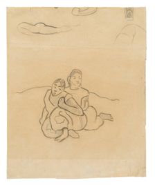 Seated Tahitian Women (related to the painting Nafea faa ipoipo [When Will You Marry?])..., 1891/93. Creator: Paul Gauguin