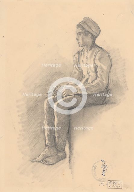 Seated Valet, 1880-1910. Creator: Ladislav Mednyanszky.