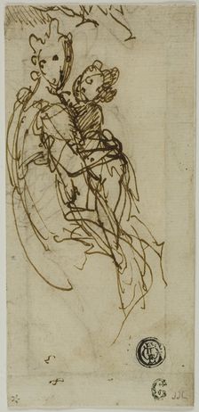 Seated Virgin and Child (recto); Seated Virgin and Child (verso), 1570/90. Creator: Bernardino India