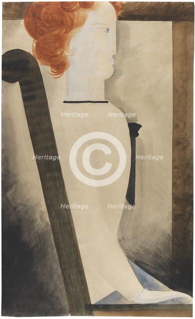 Seated Woman, 1929. Creator: Schlemmer, Oskar (1888-1943).