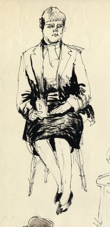 Seated woman, 1953. Creator: Shirley Markham
